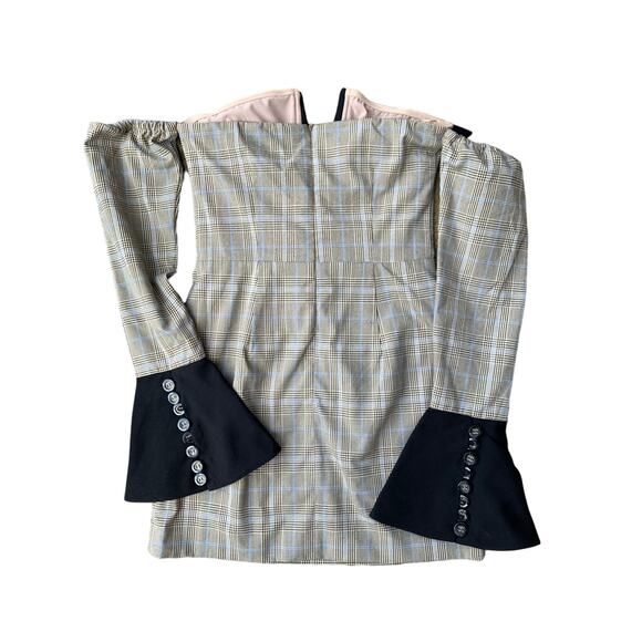 Atoir Beige and Black Sharp Edges Mini Dress Size 4 - Picture 4 of 9